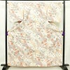 小紋 美品 しつけ糸付き 正絹 古典柄 袷仕立て 身丈162.5cm 裄丈65.5cm 箔 着物 白_画像1