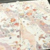 小紋 美品 しつけ糸付き 正絹 古典柄 袷仕立て 身丈162.5cm 裄丈65.5cm 箔 着物 白_画像13