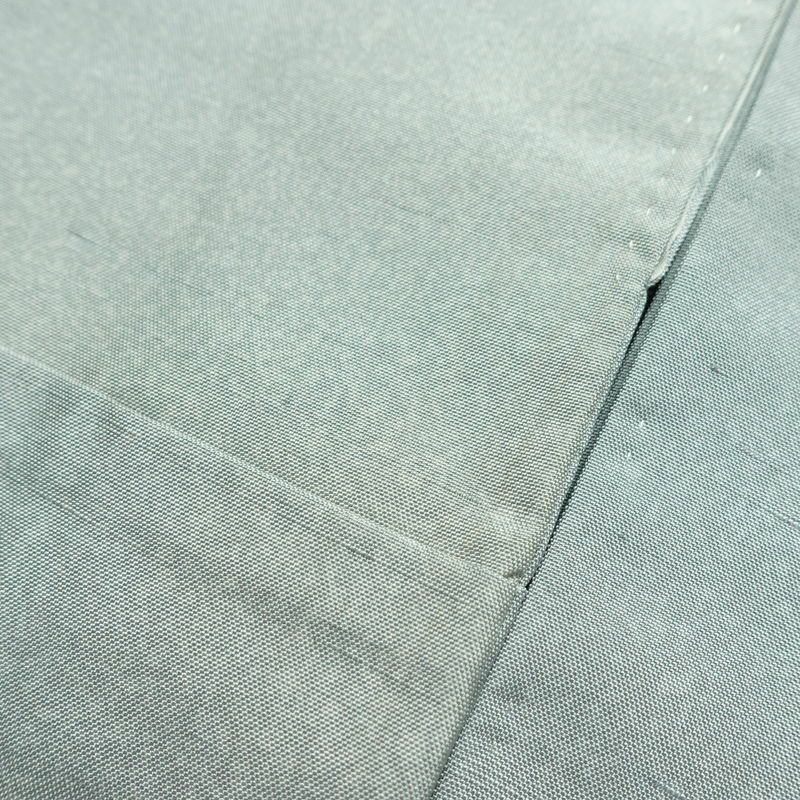 訪問着 紬地 しつけ糸付き 正絹 花柄 袷仕立て 身丈167cm 裄丈67cm フォーマル 着物 青・紺_画像16