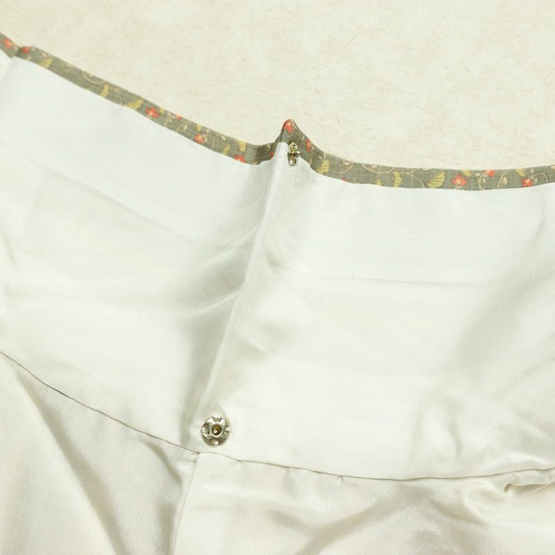 小紋 良品 正絹 縞柄・線柄 袷仕立て 身丈153cm 裄丈66.5cm 着物 緑・うぐいす色_画像18