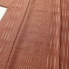 小紋 美品 しつけ糸付き 正絹 縞柄・線柄 袷仕立て 身丈159cm 裄丈67cm モダン 着物 茶_画像5