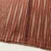 小紋 美品 しつけ糸付き 正絹 縞柄・線柄 袷仕立て 身丈159cm 裄丈67cm モダン 着物 茶_画像11