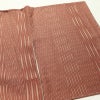 小紋 美品 しつけ糸付き 正絹 縞柄・線柄 袷仕立て 身丈159cm 裄丈67cm モダン 着物 茶_画像13