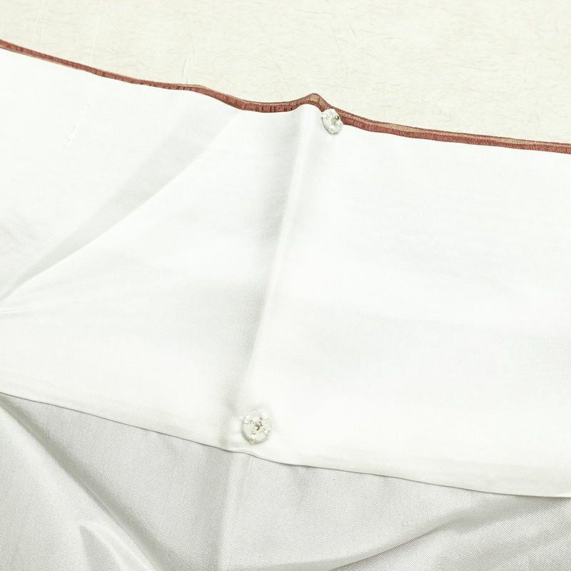 小紋 美品 しつけ糸付き 正絹 縞柄・線柄 袷仕立て 身丈159cm 裄丈67cm モダン 着物 茶_画像19