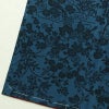 小紋 良品 しつけ糸付き 縮緬 正絹 花柄 袷仕立て 身丈158cm 裄丈66cm 着物 青・紺_画像11