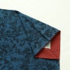 小紋 良品 しつけ糸付き 縮緬 正絹 花柄 袷仕立て 身丈158cm 裄丈66cm 着物 青・紺_画像13