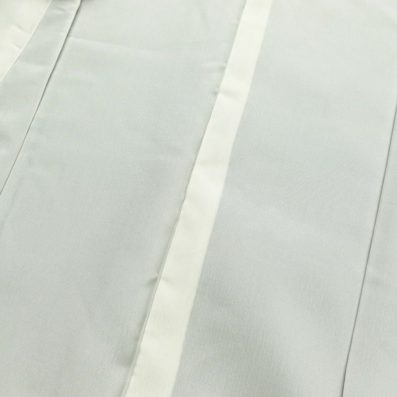 小紋 良品 しつけ糸付き 縮緬 正絹 花柄 袷仕立て 身丈158cm 裄丈66cm 着物 青・紺_画像17