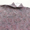 小紋 しつけ糸付き 縮緬 正絹 木の葉・植物柄 袷仕立て 身丈166.5cm 裄丈66cm 着物 紫・藤色_画像16