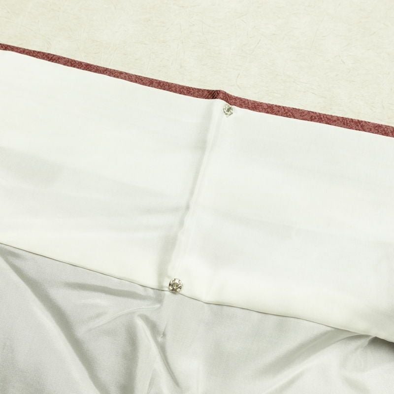 訪問着 良品 しつけ糸付き 正絹 人物・動物柄 袷仕立て 身丈163cm 裄丈65.5cm 箔 金彩 フォーマル 着物 ベージュ_画像20