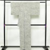 小紋 縮緬 正絹 風景柄 袷仕立て 身丈160.5cm 裄丈64.5cm 着物 グレー_画像2