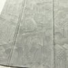 小紋 縮緬 正絹 風景柄 袷仕立て 身丈160.5cm 裄丈64.5cm 着物 グレー_画像4