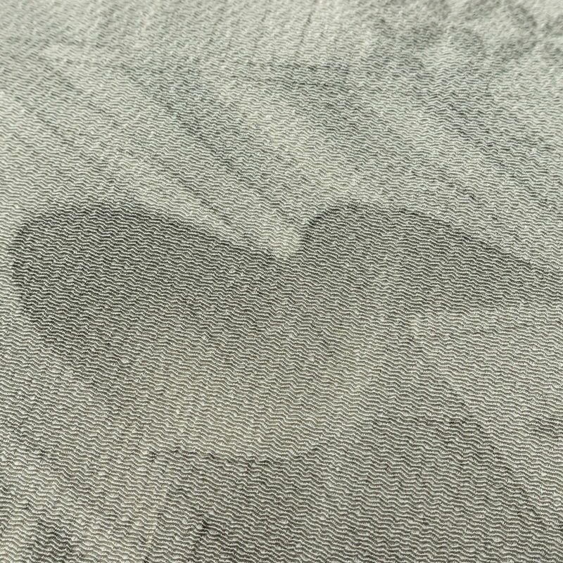 小紋 縮緬 正絹 風景柄 袷仕立て 身丈160.5cm 裄丈64.5cm 着物 グレー_画像7