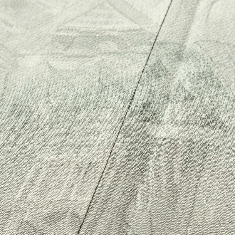 小紋 縮緬 正絹 風景柄 袷仕立て 身丈160.5cm 裄丈64.5cm 着物 グレー_画像9