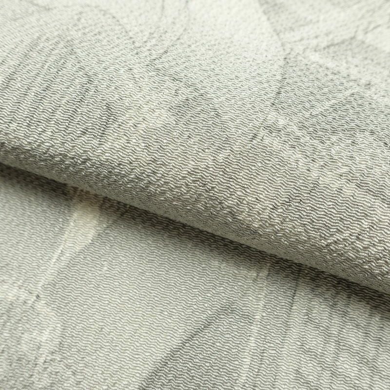 小紋 縮緬 正絹 風景柄 袷仕立て 身丈160.5cm 裄丈64.5cm 着物 グレー_画像20