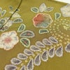 訪問着 辻が花 落款入り 縮緬 絞り 正絹 花柄 袷仕立て 身丈162cm 裄丈67.5cm 着物 緑・うぐいす色_画像17
