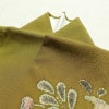 訪問着 辻が花 落款入り 縮緬 絞り 正絹 花柄 袷仕立て 身丈162cm 裄丈67.5cm 着物 緑・うぐいす色_画像18