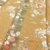 小紋 良品 しつけ糸付き 正絹 花柄 袷仕立て 身丈164.5cm 裄丈67.5cm 金彩 桜	着物 茶_画像5