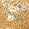 小紋 良品 しつけ糸付き 正絹 花柄 袷仕立て 身丈164.5cm 裄丈67.5cm 金彩 桜	着物 茶_画像6