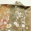 小紋 良品 しつけ糸付き 正絹 花柄 袷仕立て 身丈164.5cm 裄丈67.5cm 金彩 桜	着物 茶_画像16