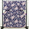 小紋 良品 しつけ糸付き 縮緬 正絹 古典柄 袷仕立て 身丈159.5cm 裄丈66.5cm 着物 青・紺_画像1