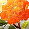 名古屋帯 太鼓柄 良品 金駒刺繍 正絹 花柄 名古屋仕立て 箔 刺繍 帯 金・銀_画像3