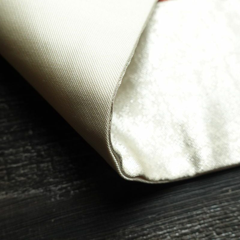 名古屋帯 太鼓柄 良品 金駒刺繍 正絹 花柄 名古屋仕立て 箔 刺繍 帯 金・銀_画像10