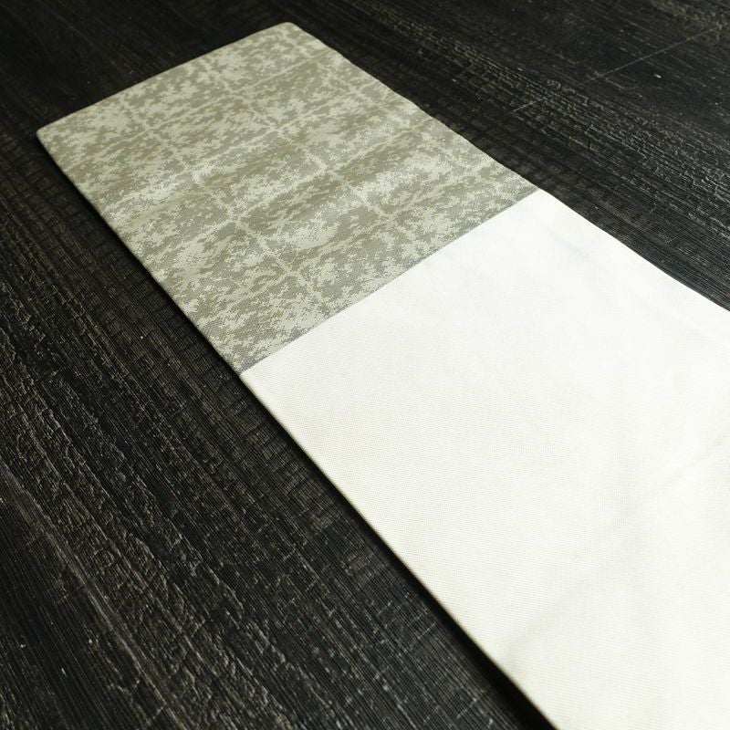 名古屋帯 太鼓柄 良品 金駒刺繍 正絹 花柄 名古屋仕立て 箔 刺繍 帯 金・銀_画像16