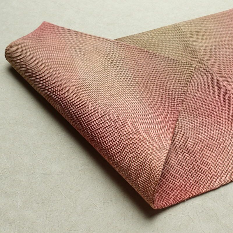 名古屋帯 全通柄 正絹 その他の柄 名古屋仕立て 帯 ピンク_画像9