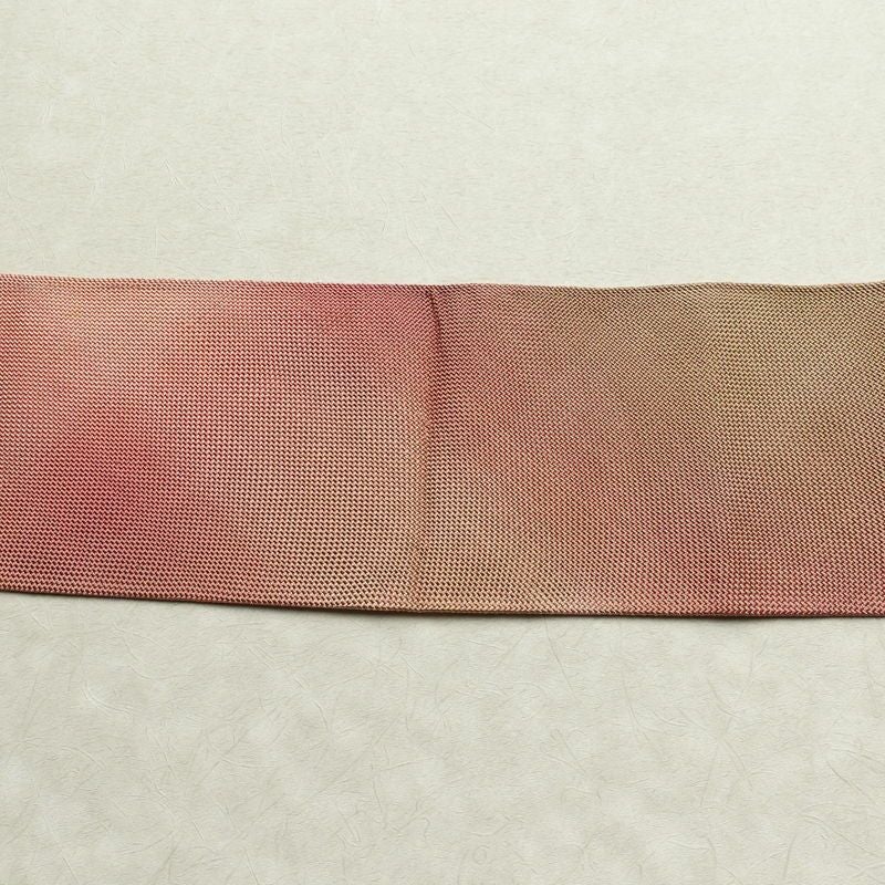名古屋帯 全通柄 正絹 その他の柄 名古屋仕立て 帯 ピンク_画像13