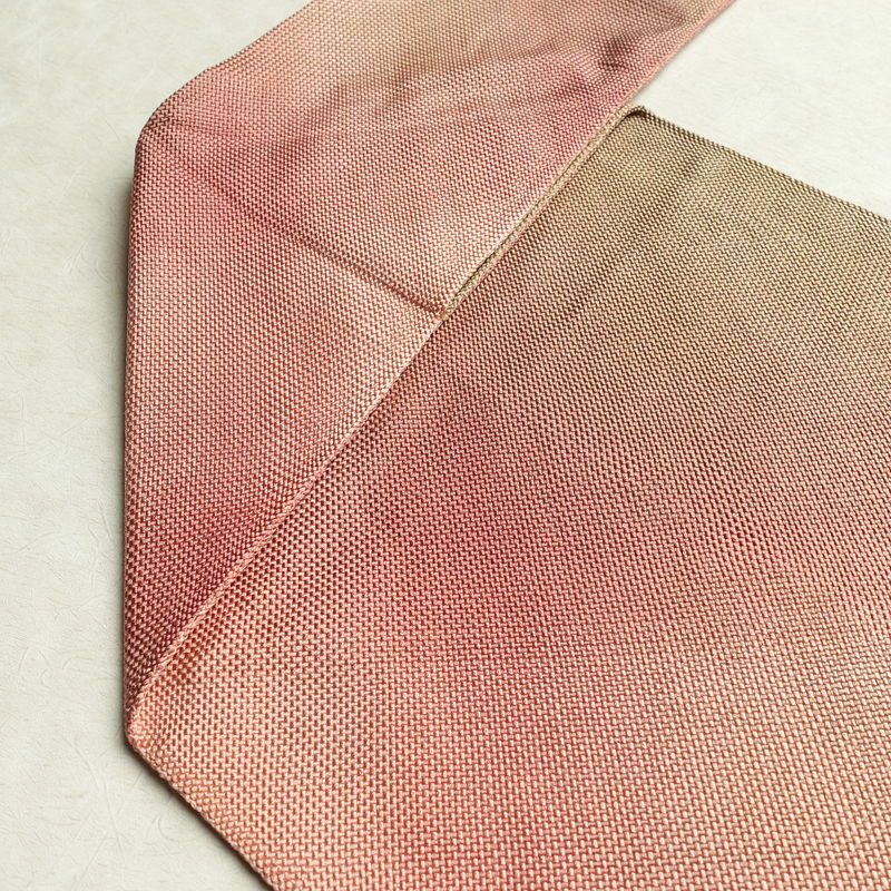 名古屋帯 全通柄 正絹 その他の柄 名古屋仕立て 帯 ピンク_画像18