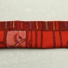 名古屋帯 六通柄 良品 正絹 木の葉・植物柄 通し仕立て 帯 赤・朱_画像15