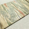 名古屋帯 太鼓柄 正絹 幾何学柄・抽象柄 名古屋仕立て 箔 帯 緑・うぐいす色_画像10