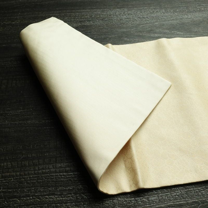 名古屋帯 六通柄 正絹 その他の柄 名古屋仕立て 帯 ベージュ_画像9