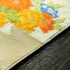 名古屋帯 太鼓柄 正絹 花柄 松葉仕立て 帯 金・銀_画像13