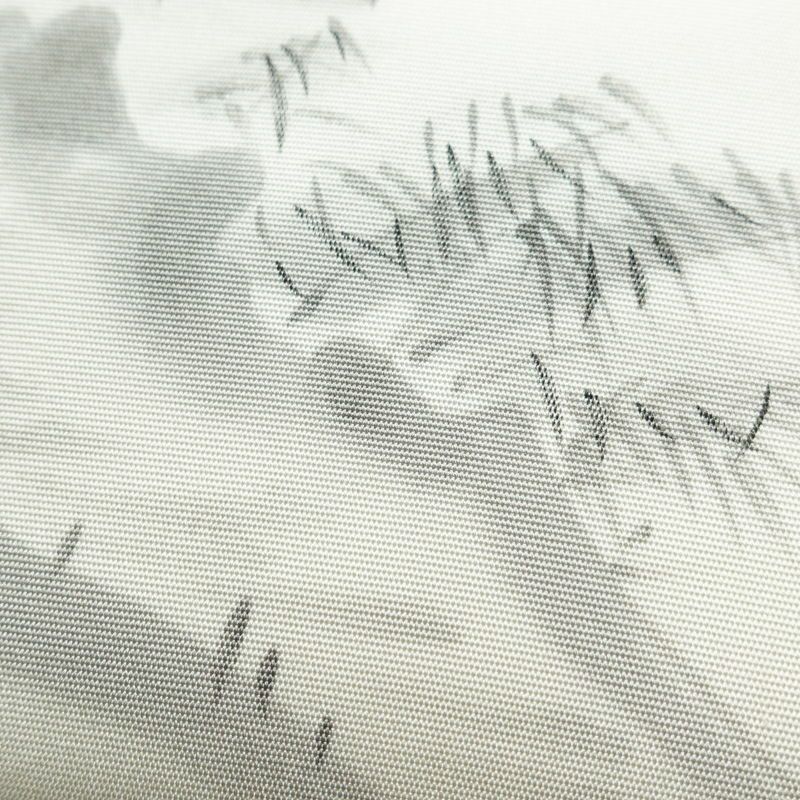 名古屋帯 太鼓柄 良品 正絹 風景柄 名古屋仕立て 帯 白_画像4