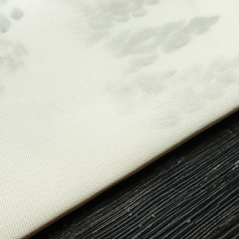 名古屋帯 太鼓柄 良品 正絹 風景柄 名古屋仕立て 帯 白_画像12