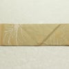 名古屋帯 太鼓柄 美品 正絹 木の葉・植物柄 名古屋仕立て 帯 ベージュ_画像15