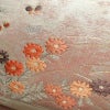 名古屋帯 六通柄 良品 正絹 花柄 名古屋仕立て 箔 金糸 帯 白_画像3