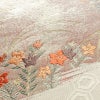 名古屋帯 六通柄 良品 正絹 花柄 名古屋仕立て 箔 金糸 帯 白_画像5