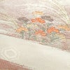 名古屋帯 六通柄 良品 正絹 花柄 名古屋仕立て 箔 金糸 帯 白_画像6
