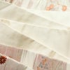 名古屋帯 六通柄 良品 正絹 花柄 名古屋仕立て 箔 金糸 帯 白_画像18