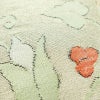 名古屋帯 六通柄 良品 正絹 花柄 名古屋仕立て 金糸 帯 ベージュ_画像5