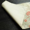 名古屋帯 六通柄 良品 正絹 花柄 名古屋仕立て 金糸 帯 ベージュ_画像10