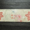 名古屋帯 六通柄 良品 正絹 花柄 名古屋仕立て 金糸 帯 ベージュ_画像14