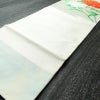 名古屋帯 太鼓柄 正絹 花柄 名古屋仕立て 銀糸 帯 白_画像9