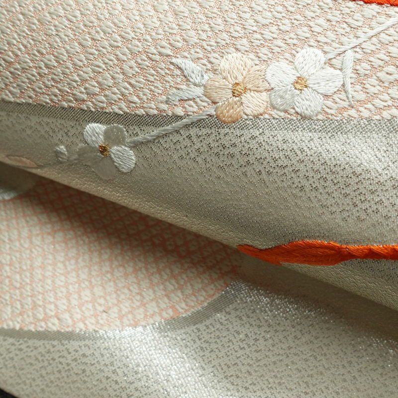 名古屋帯 太鼓柄 金駒刺繍 正絹 古典柄 名古屋仕立て 箔 刺繍 帯 金・銀_画像7