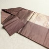 名古屋帯 太鼓柄 正絹 古典柄 名古屋仕立て 箔 金糸 帯 くすみパープル 紫・藤色_画像20