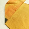 名古屋帯 紬地 太鼓柄 良品 正絹 幾何学柄・抽象柄 名古屋仕立て 帯 黄・黄土色_画像19