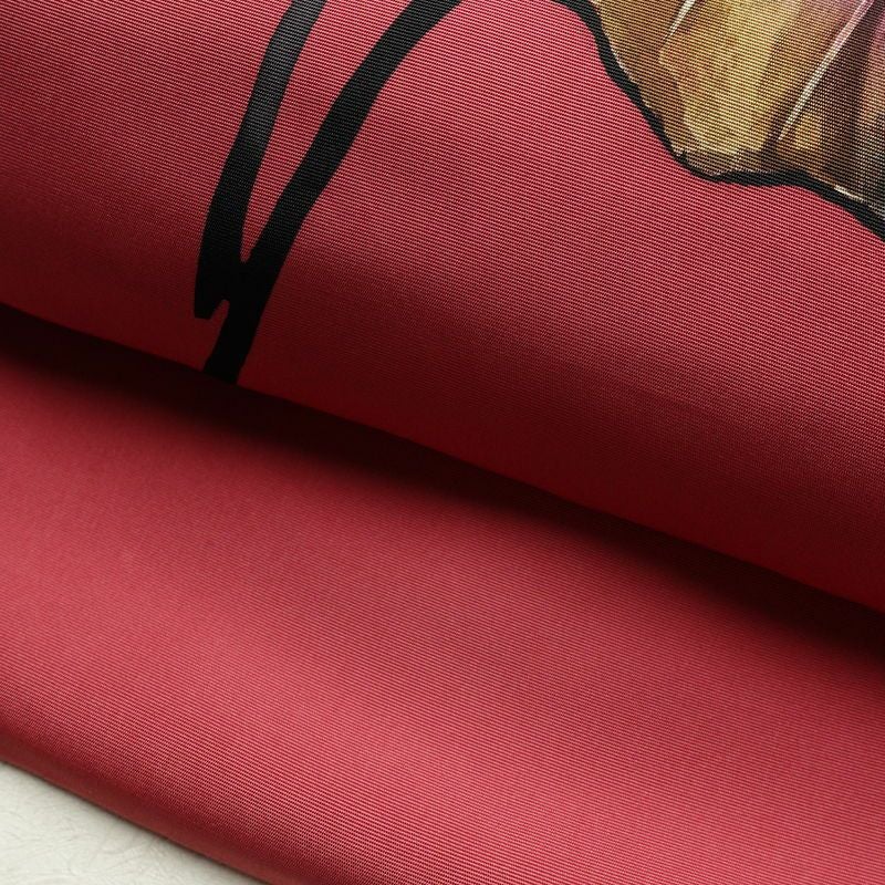 名古屋帯 太鼓柄 正絹 木の葉・植物柄 名古屋仕立て 帯 ピンク_画像7