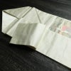 名古屋帯 太鼓柄 しつけ糸付き 正絹 人物・動物柄 名古屋仕立て 箔 帯 白_画像21